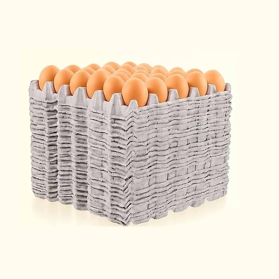 BPPEG Premium Egg Cartons Bulk - 30 Cell Pulp Fiber Egg Flats for Chickens &Amp; Ducks - Reusable Stackable Cardboard Tray for Home Storing &Amp; Packing (20)