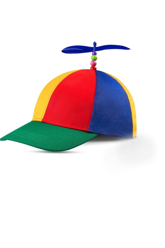 Propeller Hat Nerd Silly Twirly Cap Helicopter Cap with Spinner and Adjustable Bowtie for Costumes,Silly Twirly Propeller Hat