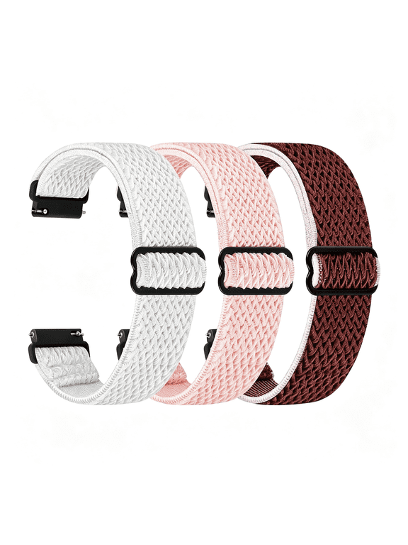 Quick Release Watch Band - Choice of Width -18mm 19mm 20mm 22mm 24mm Watch Bands, Solo Loop Adjustable Elastic Nylon Watch Straps Replacement Wristband for Men Women