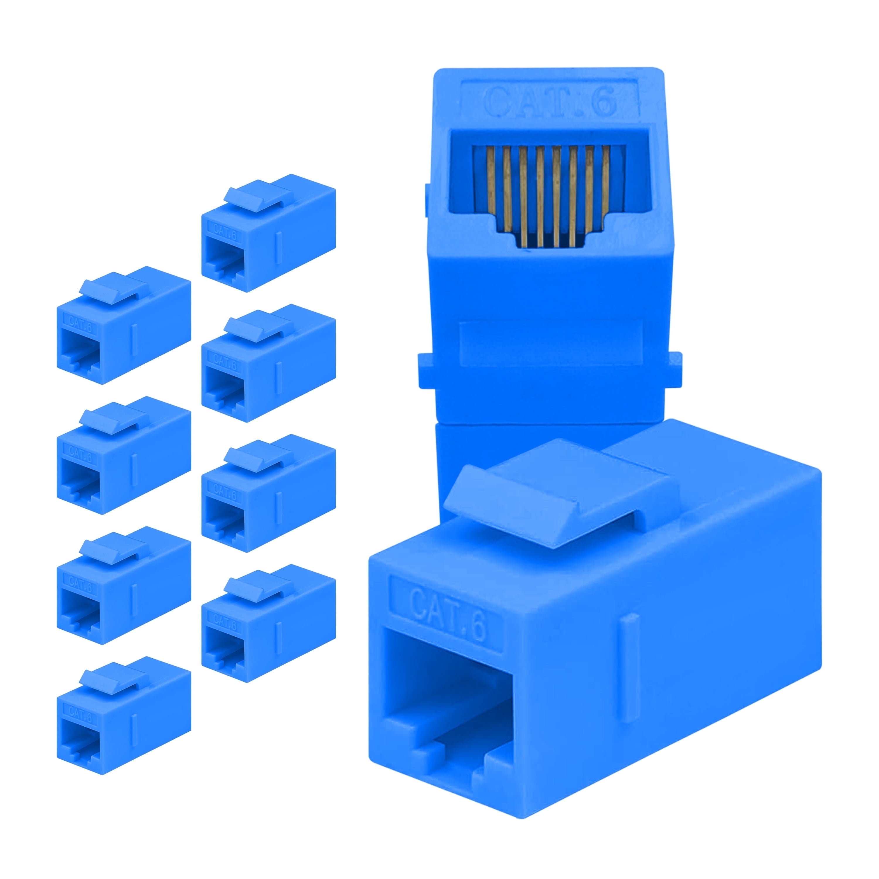 Cat7 Router Rj 45 BPPEG RJ45 Keystone Ethernet Coupler Cat7, Cat6, Cat5e 10 Pack ethernet ...