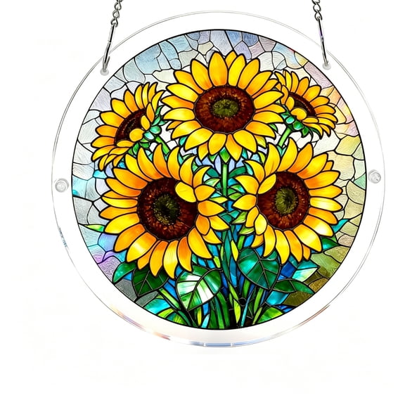 BPPEG Rainbow Projection Acrylic Suncatcher Puzzle 83 Pieces 7.4 Inch Stained Glass Style Window Art Kit for Home,Garden & Patio,DIY Craft Gift for Adults