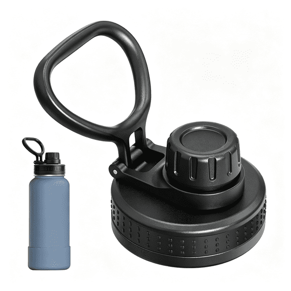 BPPEG Replacement Lid for Wide Mouth 14 26 32 40 50 Oz Water Bottles, Spout Lid with Flexible Handle, Spout Lid with Flexible Handle Chug Lid Bottle