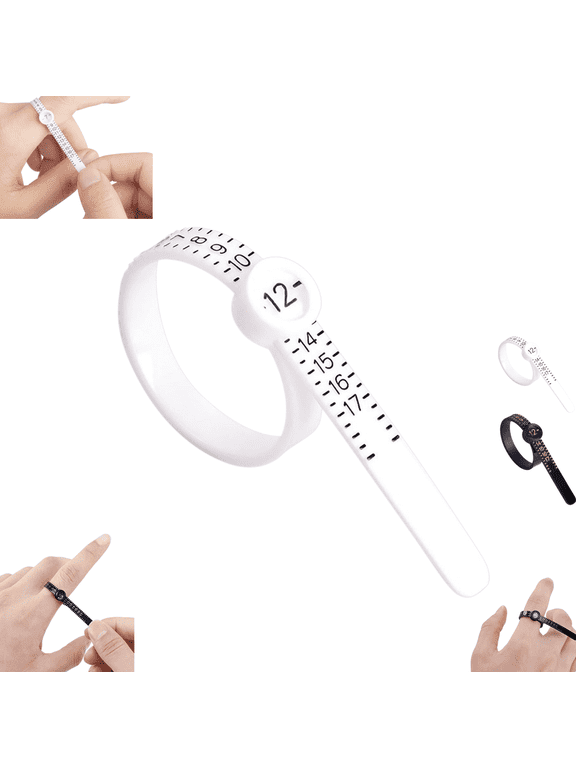 Reusable Ring Sizer Measuring Tool, Accurate Adjustable Finger Size Gauge, Handy Jewelry Ring Sizing Measurement Tool for Men Women Ring Size Determination