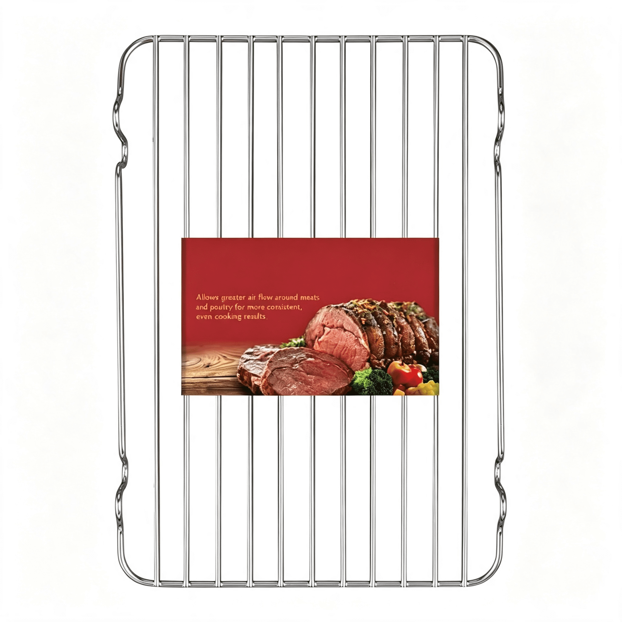 BPPEG Roasting Baking Broiler Rack,Chrome-Plated Steel,Holds Smaller ...