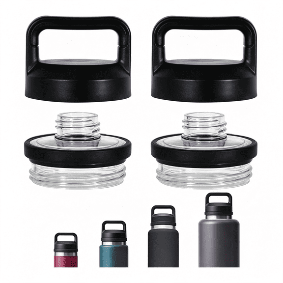 BPPEG Screw Top Lid Replacement for Rambler Bottle 18/26/36/46/64Oz,Compatible with Chug Cap Replacement Lids,Bpa-Free Lids Replacement