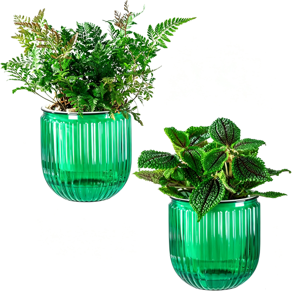 BPPEG Self Watering Pots for Indoor Plants Planter,4.3" 2 Pack Planters Self Watering Plant Pots for Flower,Houseplants,Succulent,African Violets and Cactus with Drainage