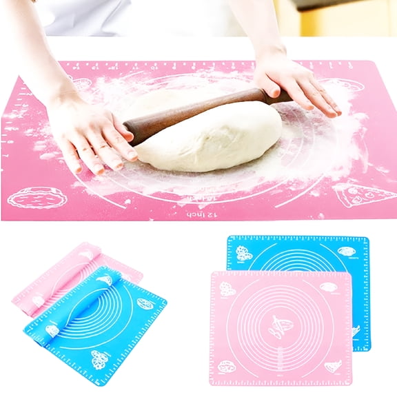 BPPEG Silicone Baking Mat for Pastry Rolling Dough with Measurements - Bpa Free Non-Stick and Non-Slip Table Sheet Baking Supplies for Bake Pizza Cake Kitchen Cooking Tool Baking Stuff