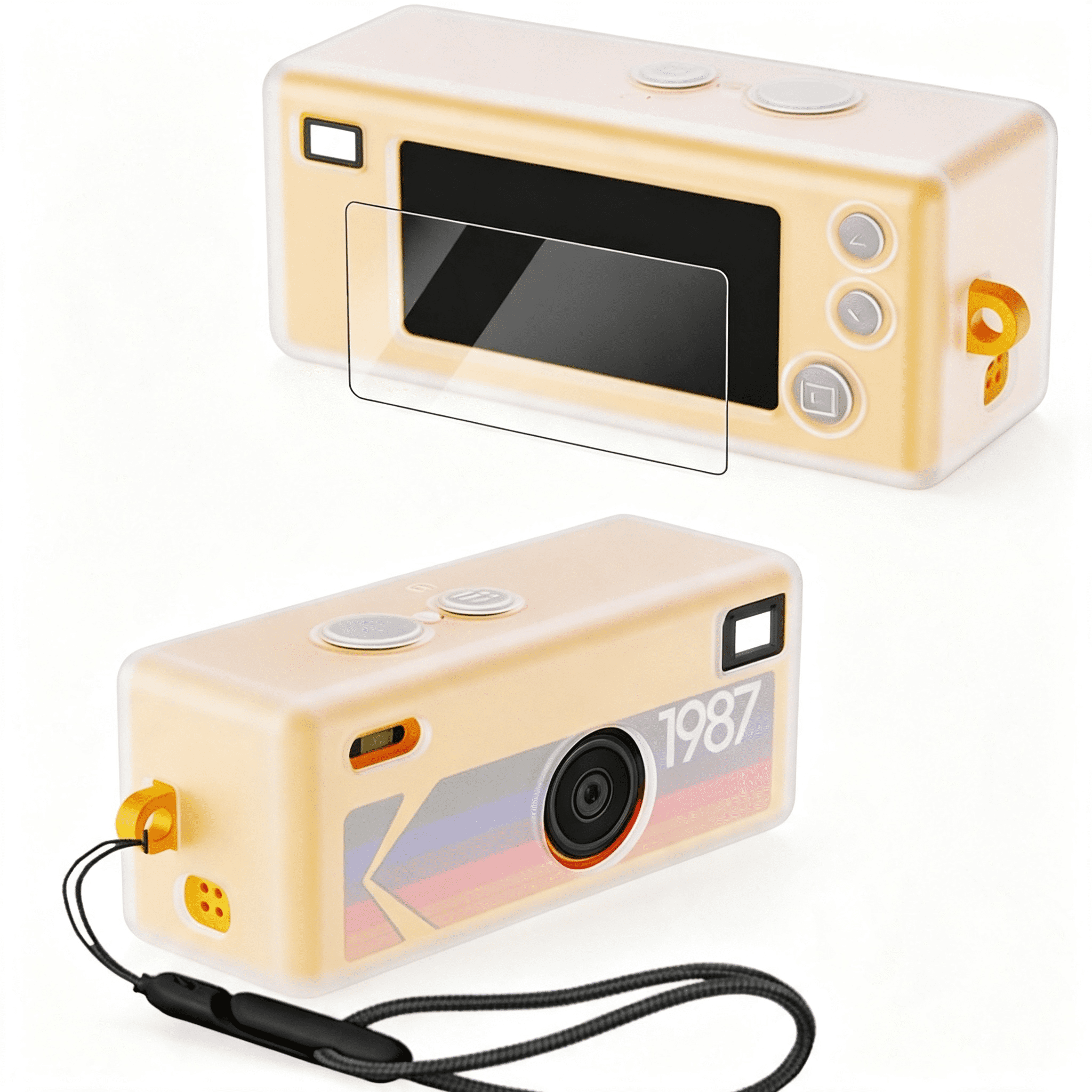 BPPEG Silicone Case for Keychain Digital Camera with Screen Protector ...