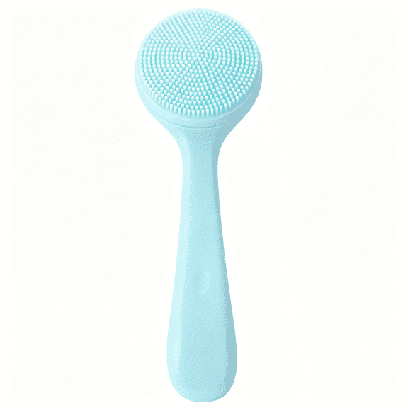 BPPEG Silicone Facial Cleansing Brush | Handheld Face Scrubber for Deep Cleaning & Exfoliating | Blackhead Remover & Makeup Removal Tool | Gentle Skin Massager for Home & Travel