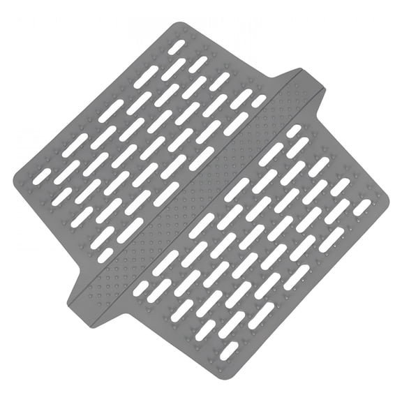 BPPEG Silicone Sink Saddle Mat,Double Basin Protector Divider Heat Resistant Sink Cover for Kitchen Sink Organizer Sink Edge Protector,12.7X10.7Inch