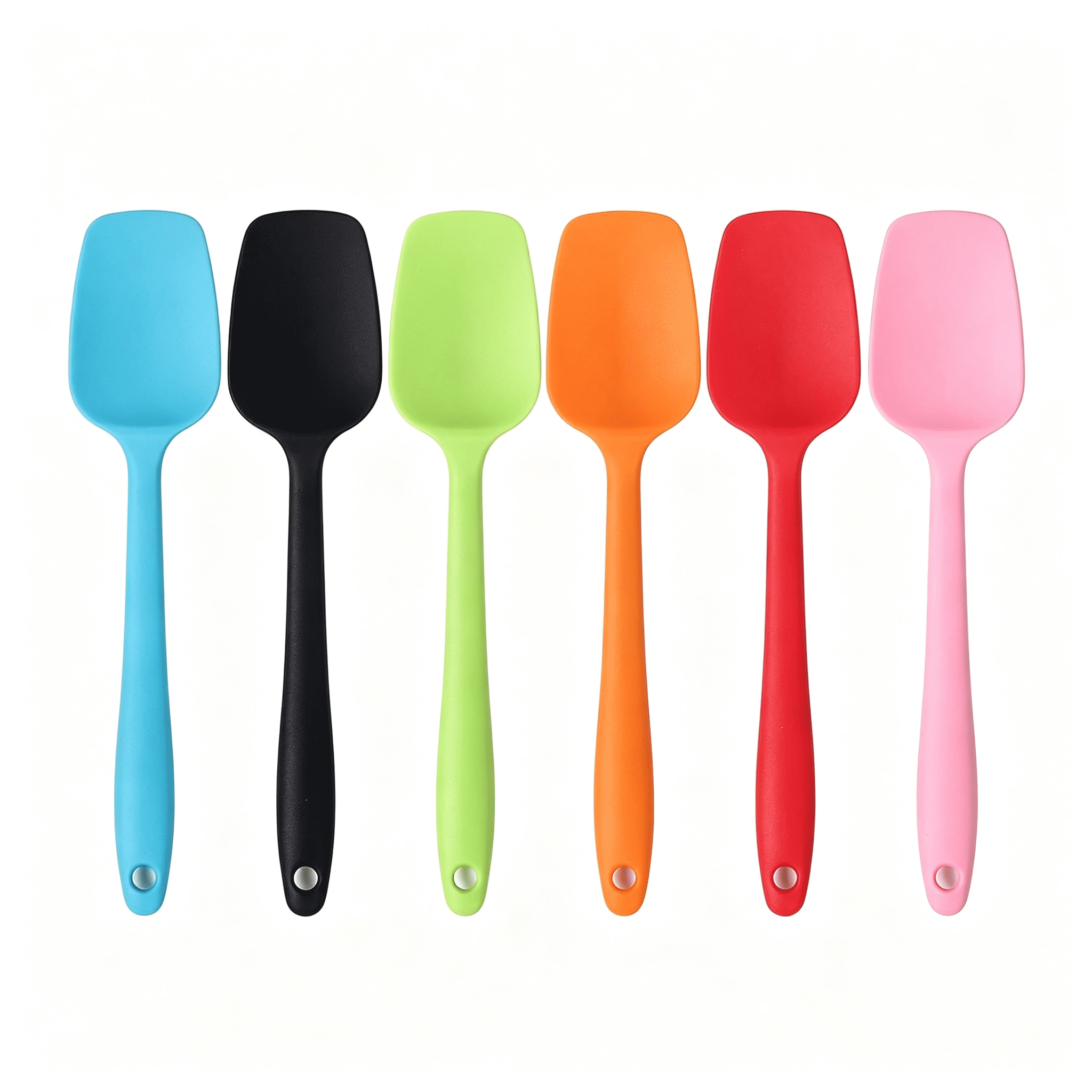 BPPEG Silicone Spatulas, 8.2 Inch Small Rubber Spoon Spatula Heat ...