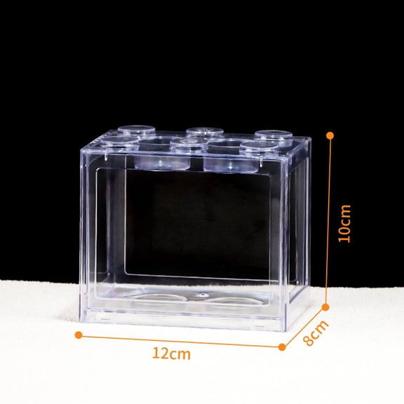 BPPEG Small Betta Fish Tank Set,Aquarium Tank Kit with Usb Led Lighting,0.5 Gallon Stackable Fighting Fish Tank Set