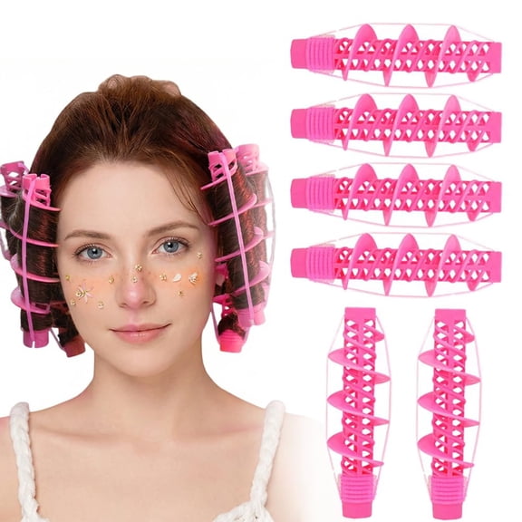 BPPEG Spiral Curls Styling Kit,Heatless Waves Curlers,Convenient Hair Waver Curlers Rollers for Long Hair Hairdressing Styling Wave Kit,6 Pieces