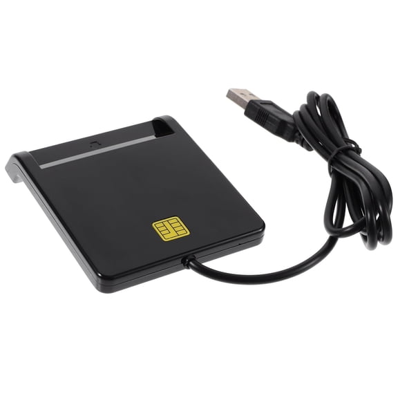BPPEG Square Card Reader, Universal Portable Smart Card Reader for Bank Card Card, Smart ID Credit Card Reader, USB 2.0 Interface, Secure cac reader, Black