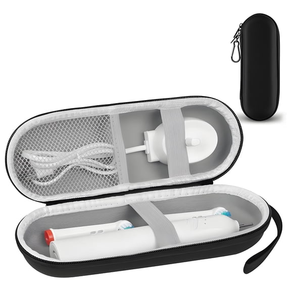 BPPEG Toothbrush Travel Case,Portable Eva Electric Toothbrush Travel Case,Protective Tooth Brush Storage Bag for Traveling,Camping,Home & School,Black