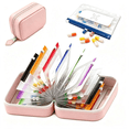 Coloured Inhalers BPPEG Travel Pill Organizer Binder with 14 Color-Coded Zipper Pouches(1 ...