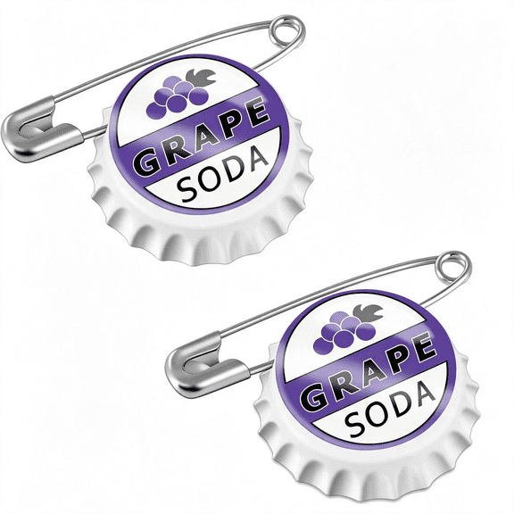 BPPEG Unique Soda Drink Bottle Cap White Pin Fall Out Bottle Cap Pin Unique Bottle Caps Pop Bottle Caps Stream Soft Soda Drink Bottle Cap Pins Vintage Soda Bottle Cap Badge