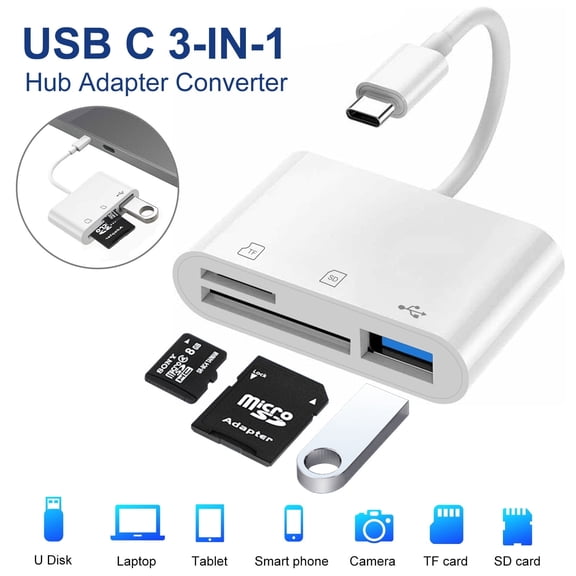 BPPEG Usb C to Sd Card Reader, Micro Sd Memory Card Reader, Type C to Sd Card Reader Adapter 2Tb Capacity for Macbook Camera Android Windows Linux and Other Type C Device