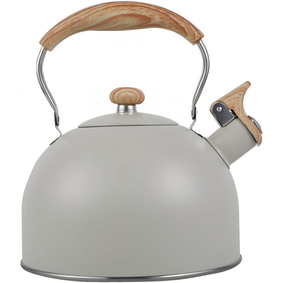 BPPEG Whistling Kettle with Ergonomic Handle 2.5L Stove Top Kettle Stainless Steel Stove Top Tea Kettle Elegant Stove Top Tea Pots Rustproof Whistling Teapots for Gas Stove Induction Cooker