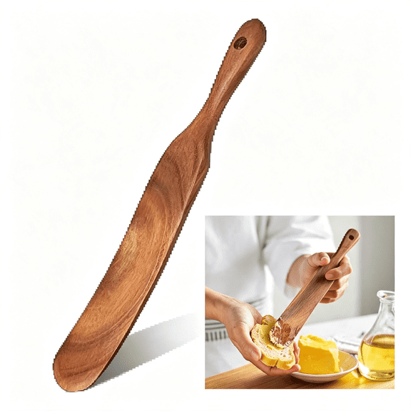BPPEG Wooden Spurtle Spatula for Sourdough Starter, Dough & Bread Mixing | Perfect for Sourdough Starter, Mixing, Reaching Jar Bottom. Nonstick Safe. Durable Wooden Tool.