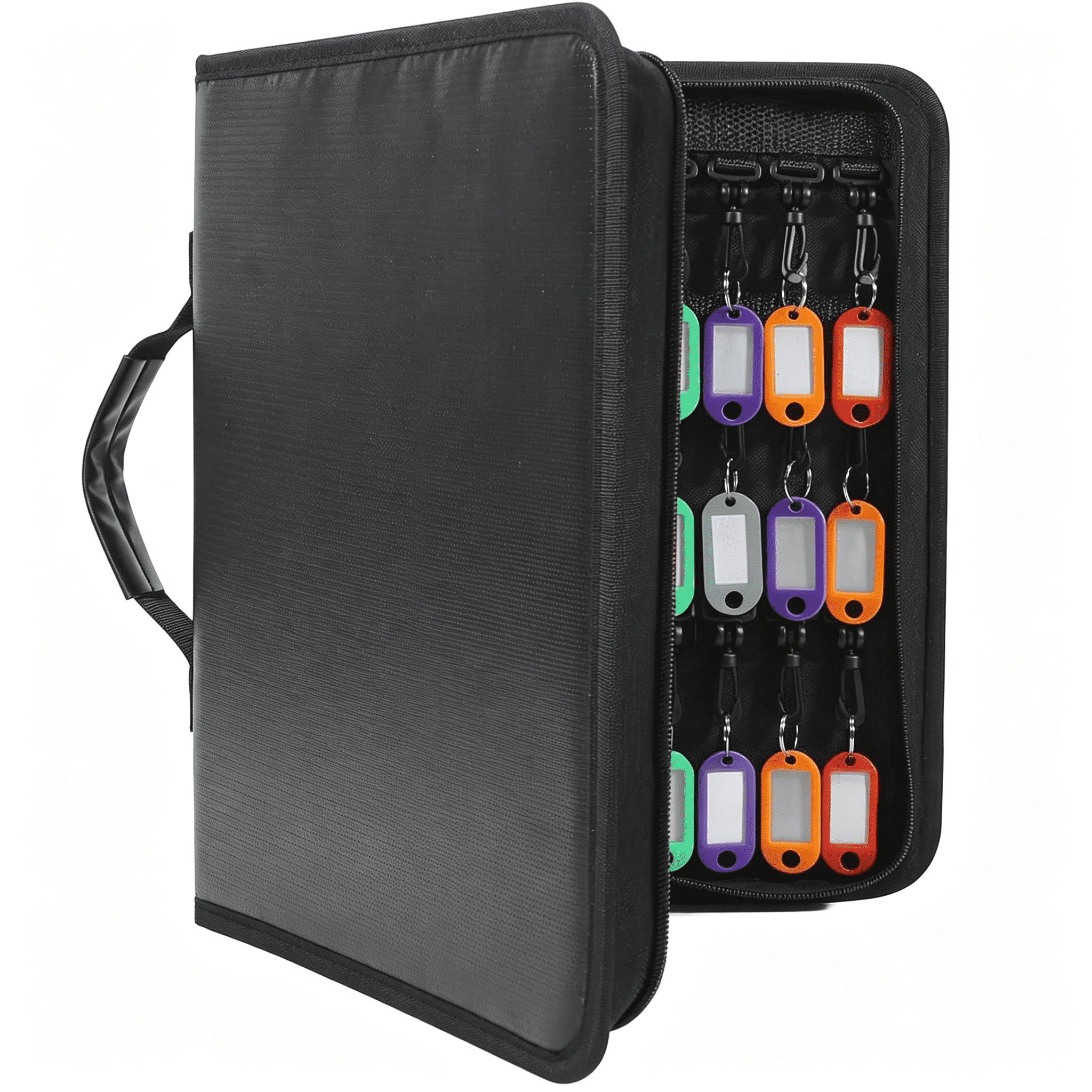 Fireproof Key Storage BPPEG Zippered Key Case Organizer with Handle,Waterproof and Fireproof ...