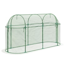 BPS 10x3.3x5 FT Crop Cage, Garden Plant Protection Netting Tent with Zippered Door, Green