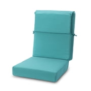 BPS 20x20x4 Inch 1 Piece Outdoor Chair Cushion, High Back Patio Seat Cushion for Dining, Blue