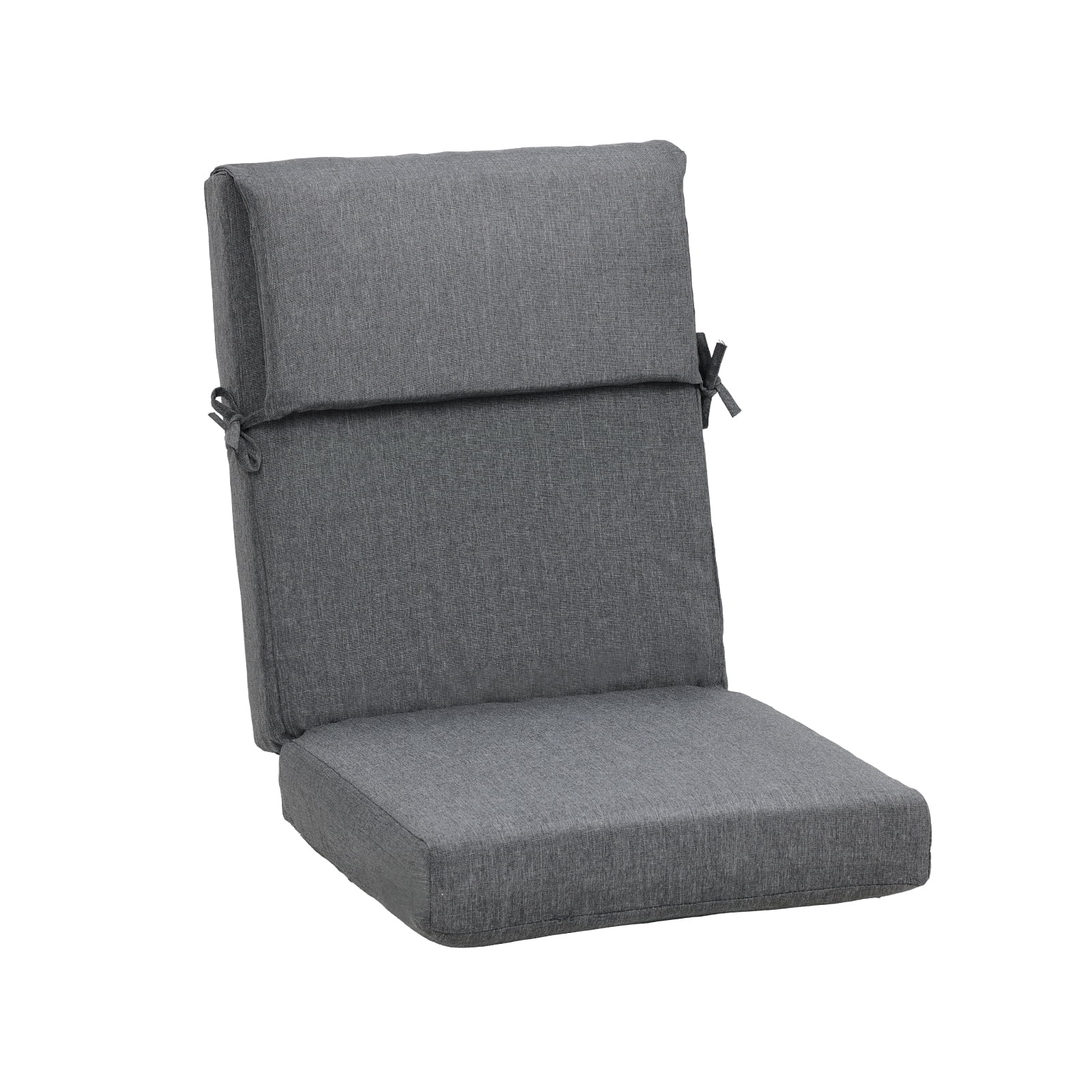 BPS 20x20x4 Inch 1 Piece Outdoor Chair Cushion, High Back Patio Seat Cushion for Dining, Charcoal