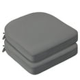 thumbnail image 1 of BPS 21''D x 21''W Outdoor Chair Cushion, Fade Resistant and Removable Cover with Ties for Patio, Garden and Terrace, Gray, Set of 2, 1 of 11