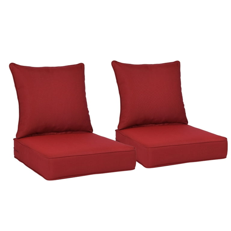 BPS 23x26 Inch Outdoor Deep Seat Cushion Set, Water Resistant