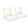 thumbnail image 1 of BPS 23x26 Inch Outdoor Deep Seat Cushion Set, Waterproof Patio Furniture Cushions with Adjustable Straps & Removable Cover for Patio, Deck, or Garden, Set of 2, Ivory White, 1 of 7
