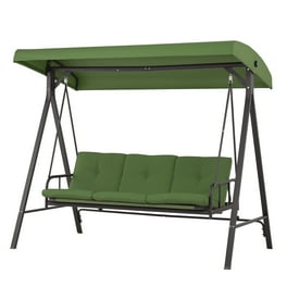 Dextrus 3 Person Outdoor Porch Swing Chair Adjustable Canopy Removable Cushion Backyard Suitable Beige Grey Walmart