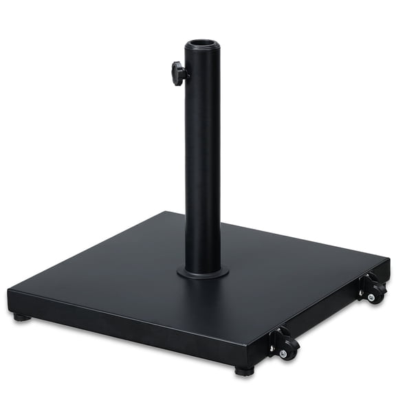 BPS 39 lb Heavy Duty Square Outdoor Concrete Patio Umbrella Base Stand Black