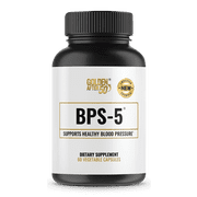 BPS 5 Hawthorn Berry Capsules for Blood and Heart Health Support with Hawthorn Berry Extract, Grape Seed, GABA and Magnesium by Golden After 50