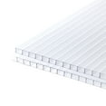 thumbnail image 1 of BPS 6Pcs 24"W x 48"L x 0.4" Polycarbonate Panels, Twin-Wall Reinforced Clear Sheets for Greenhouse, 1 of 7