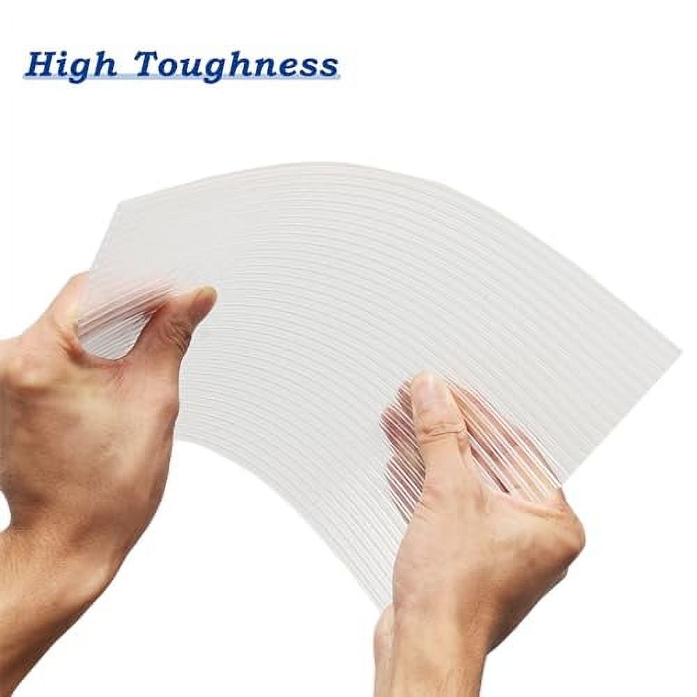 BPS 6Pcs 24'' (W) x 64'' (L) x 0.16'' Polycarbonate Panels, Waterproof UV Protected Reinforced Sheets, Outdoor Greenhouse and Gazebo Covering, Twin-Wall Clear Sheets