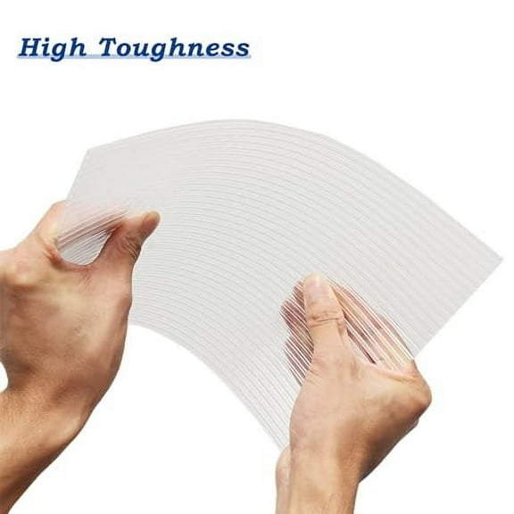 BPS 6Pcs 24'' (W) x 64'' (L) x 0.16'' Polycarbonate Panels, Waterproof UV Protected Reinforced Sheets, Outdoor Greenhouse and Gazebo Covering, Twin-Wall Clear Sheets