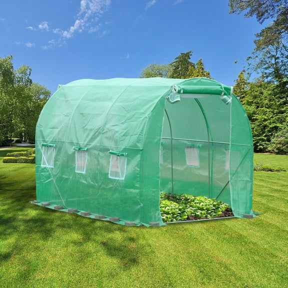BPS Walk-in Tunnel Greenhouse Waterproof PE Replacement Cover 10x10x7 ft