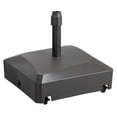thumbnail image 1 of BPS Heavy Duty Fillable Patio Umbrella Base with 4 Wheels, 2 Locks and Adjustable Knob - Brown, 1 of 10
