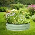 thumbnail image 1 of BPS Galvanized Metal Raised Garden Bed Kit, 2.5FT Round Outdoor Planter Boxes for Vegetables Flowers, Green, 1 of 8