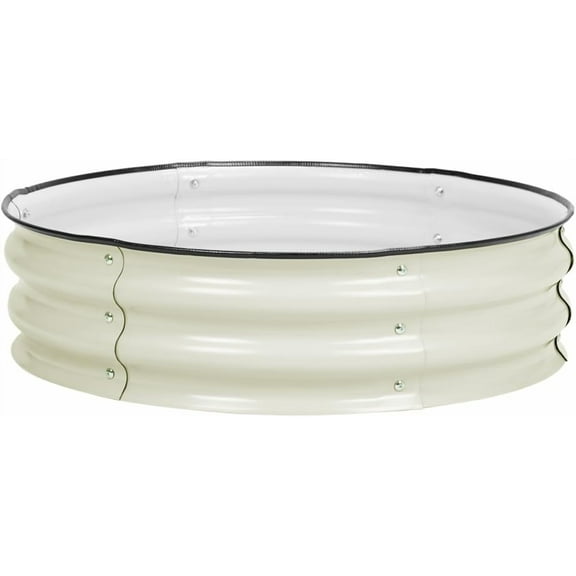 BPS Metal Raised Garden Bed, 2.5FT Diameter Galvanized Planter Raised Garden Boxes for Flower Planters, Vegetables Herb