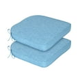 thumbnail image 1 of BPS Outdoor Dining Chair Cushions Set of 2, Waterproof Patio Furniture Seat Cushions, Outdoor Chair Pads with Ties, 18 x 19 inch,Lake Blue, 1 of 8