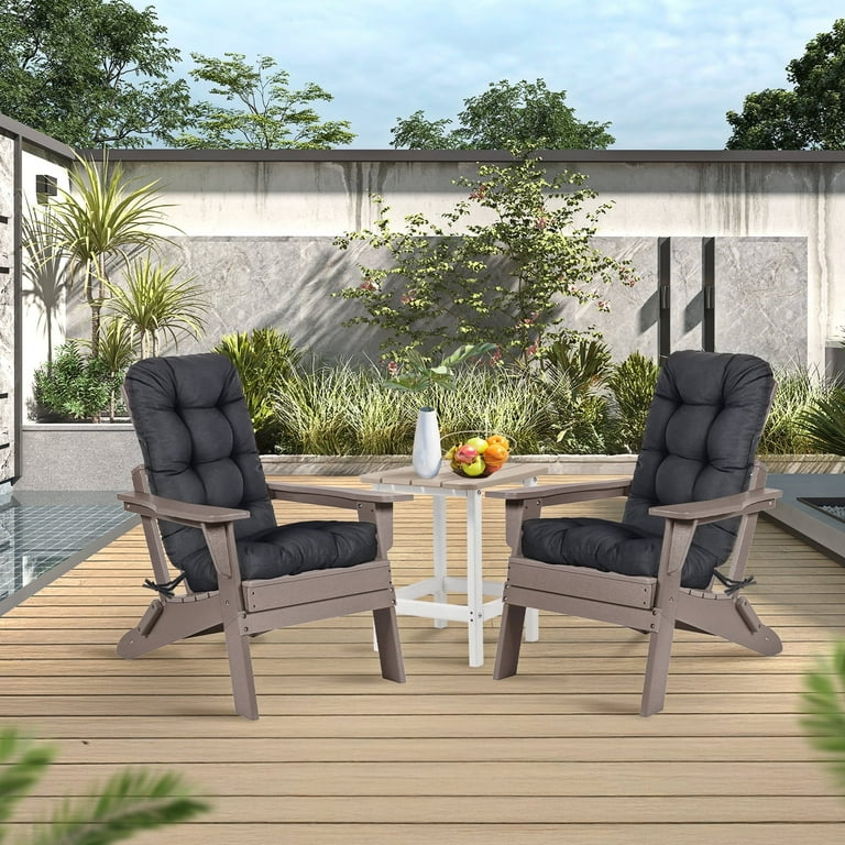 BPS Outdoor Chair Cushion Set of 2, Water Resistant Patio Seating