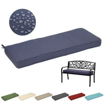 BPS Outdoor Indoor Bench Cushion 46x18 Inch, Fade & Water-Resistant Pad, Dark Blue