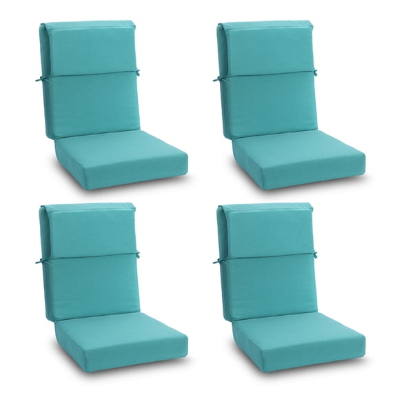 BPS Outdoor Chair Cushions for Patio Furniture, 20x20x4.1 Inch Water-resistant & Fade-Resistant, Set of 4, Blue