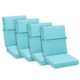 thumbnail image 1 of BPS Outdoor Chair Cushions for Patio Furniture, 20x20x4.1 Inch Water-resistant & Fade-Resistant, Set of 4, Blue, 1 of 8