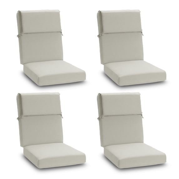 BPS Outdoor Chair Cushions for Patio Furniture, 20x20x4.1 Inch Water-resistant & Fade-Resistant, Set of 4, Light Gray
