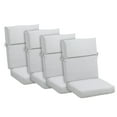 thumbnail image 1 of BPS Outdoor Chair Cushions for Patio Furniture, 20x20x4.1 Inch Water-resistant & Fade-Resistant, Set of 4, Light Gray, 1 of 8