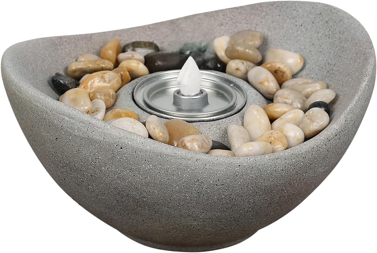 BPS Tabletop Fire Pit Portable Fireplace,Table Top Fire Bowl for Indoor and Outdoor