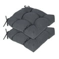 thumbnail image 1 of BPS Tufted Outdoor Chair Cushions Set of 2, Patio Dining Chair Pads 19x19x5 Inch, Dark Gray, 1 of 9
